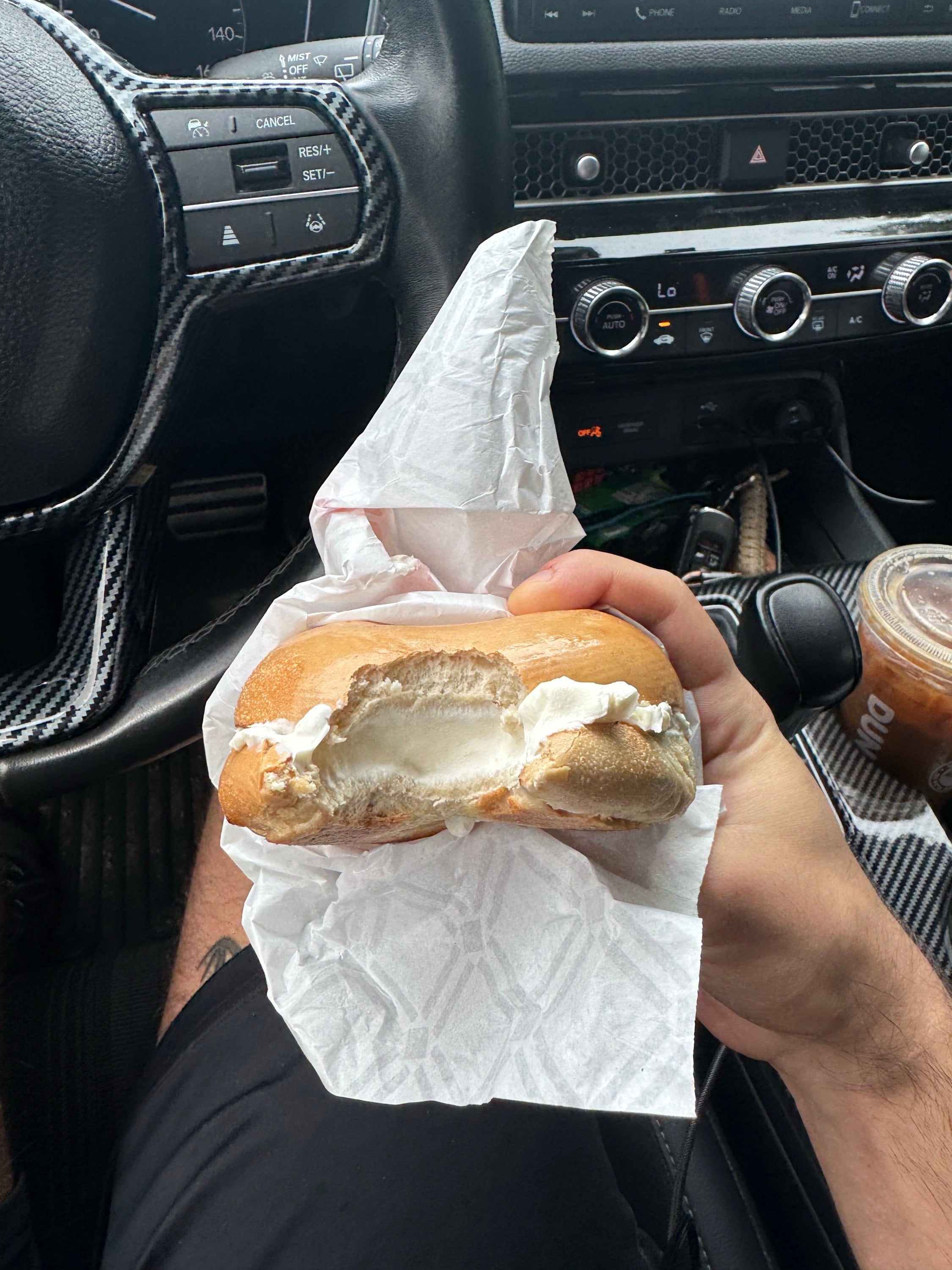 A lot of cream cheese