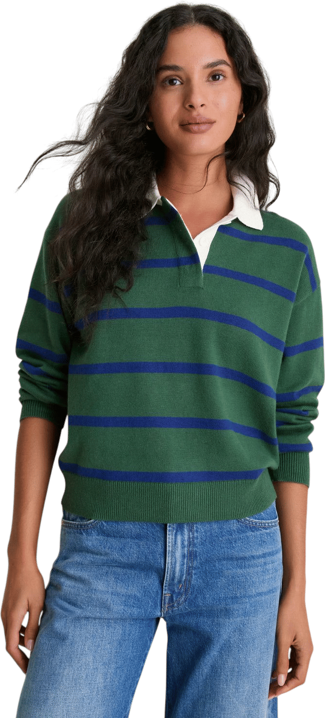 Bond St Striped Polo Shirt (Alex Mill)