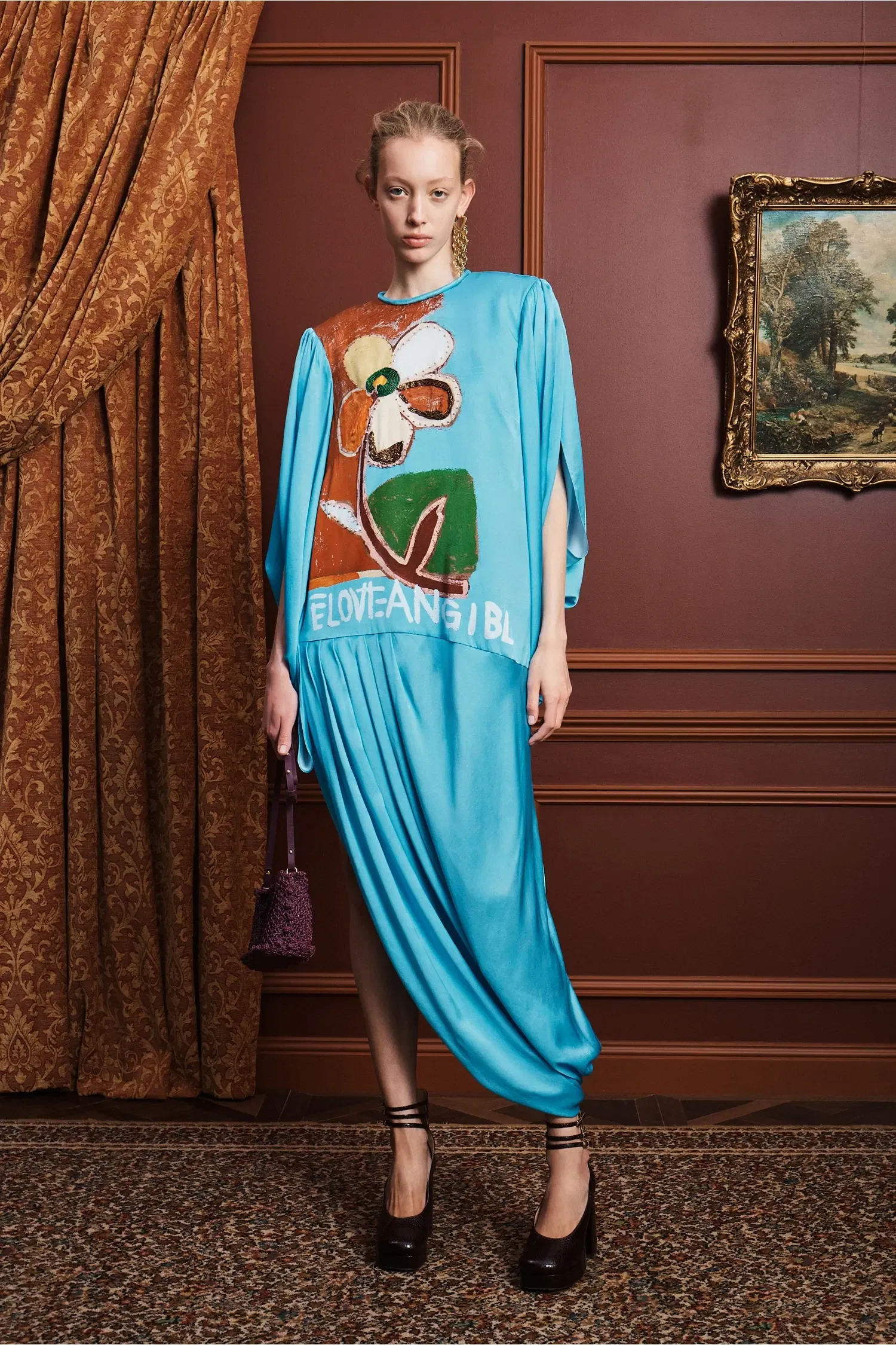 Lenny Embellished Silk Gown