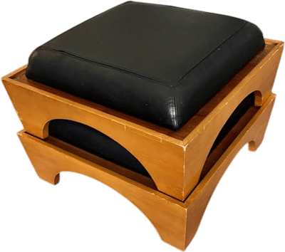 Leather/Wood Stacking Stools