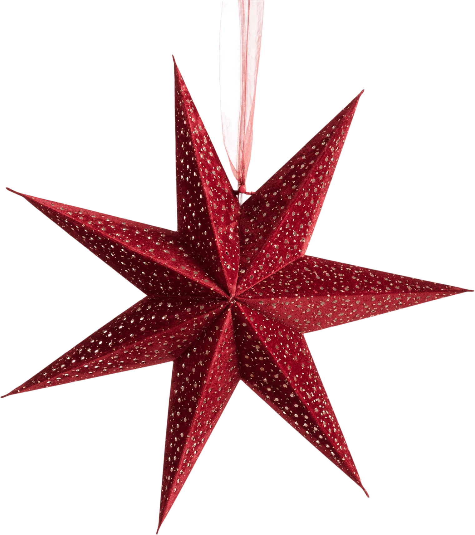 Velvet Paper Star Hanging Decor