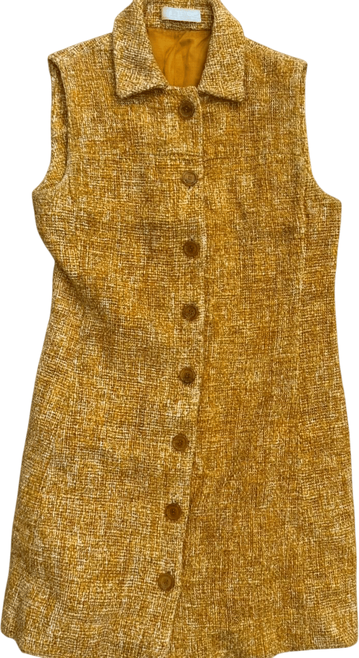 Prada Women's Yellow and Gold Dress