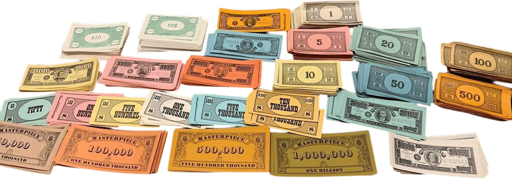 Game, Money, Pieces, Parts, Vintage, and, Newer, Mixed Lot of 50, Pcs, Play, Money