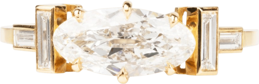 Bell & Bird Moval Diamond Ring