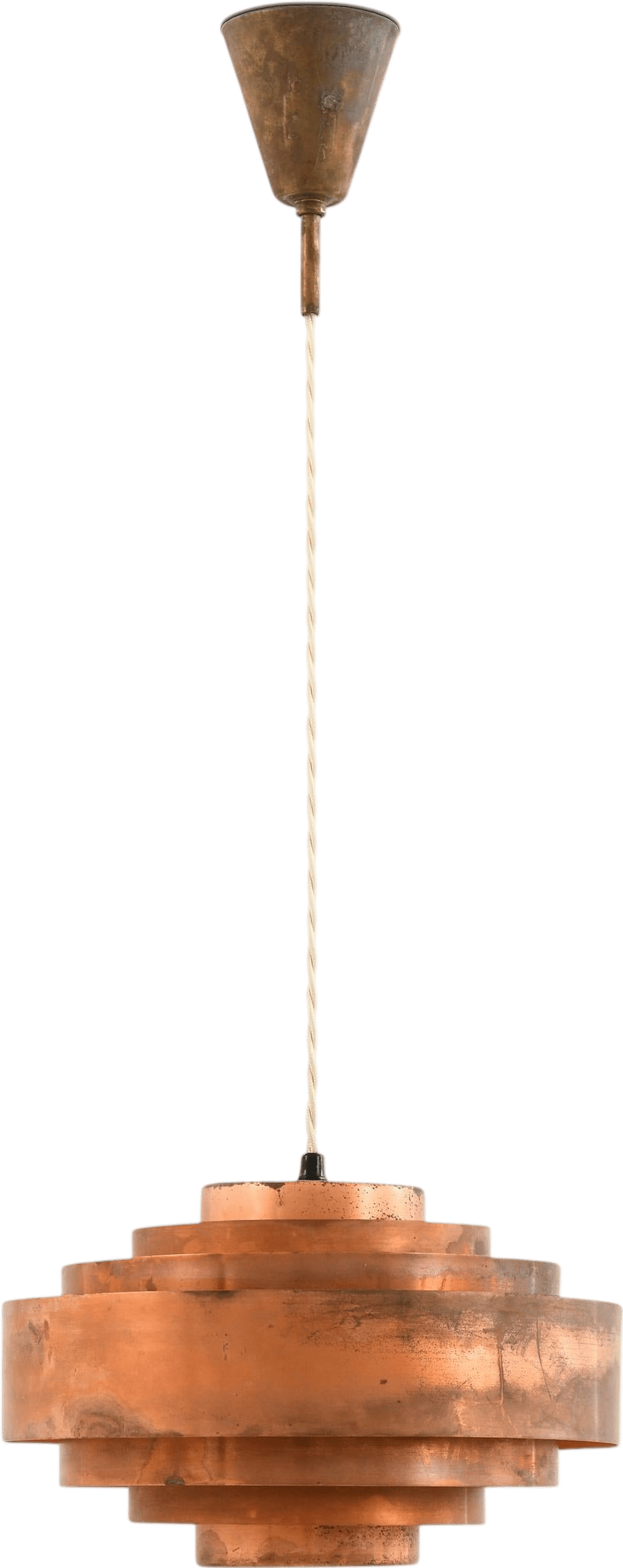 Ultra Copper Ceiling Lamp by Jo Hammerborg, 1960s