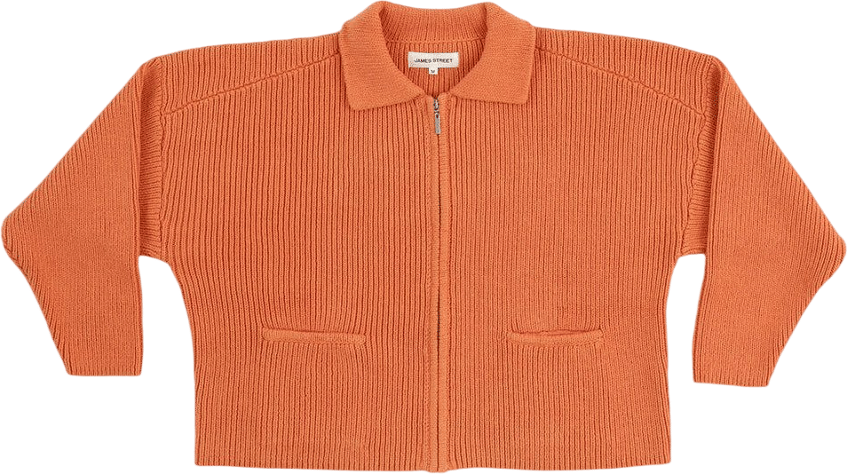 Reid Zip Cardigan in Melon