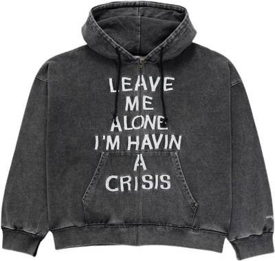 Crisis Zip Up Hood Acid Black