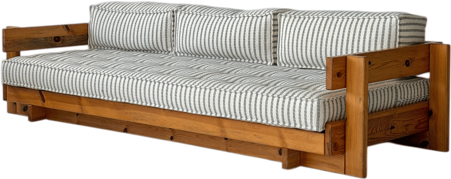 Swedish Pine Daybed Sofa by Yngve Ekström (c. 1970s)