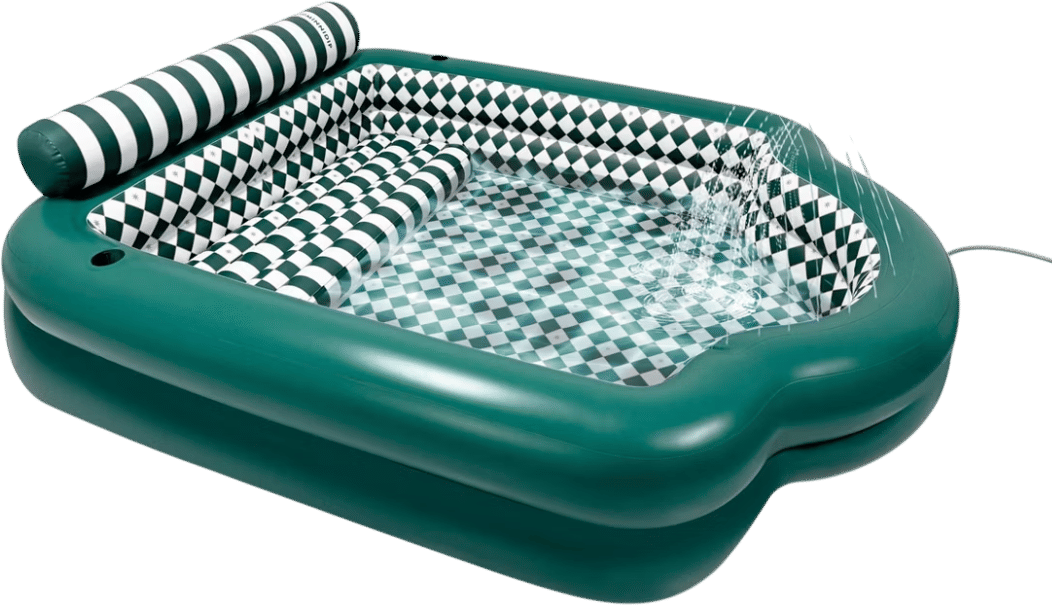 Inflatable Sprinkler Pool with Bench