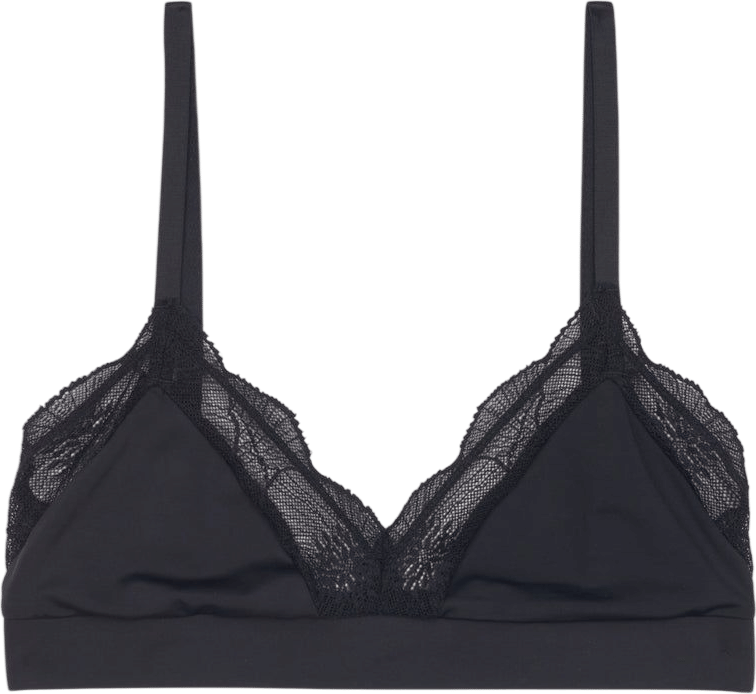 Anemone Soft Triangle Bra | Black