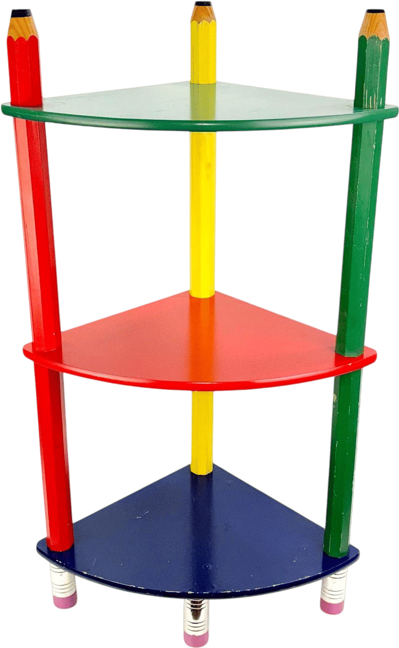 Postmodern Pencil Shelves (Pierre Sala, 1980s Memphis Style)