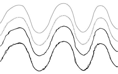 Simple pencil + ink pen effect for SVG path
