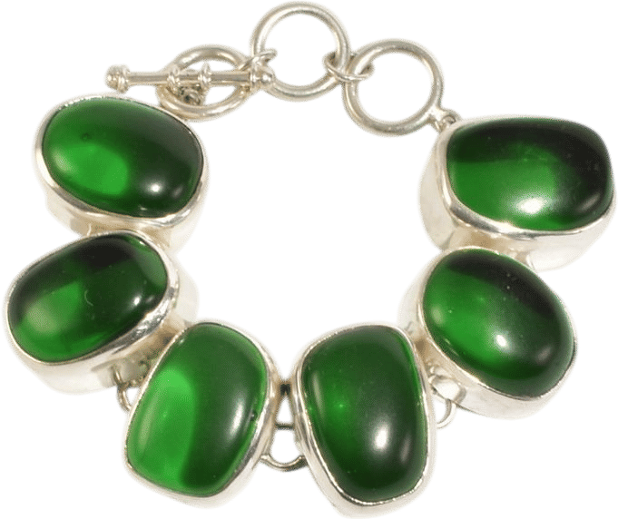 Casa Shop Green Glass Bracelet