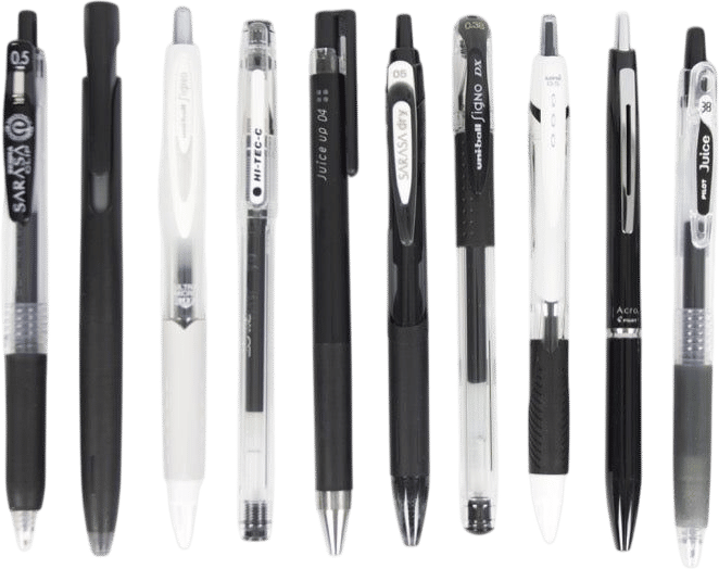Japanese Black Pen Sampler Set