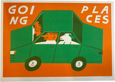 Going Places Risograph Print