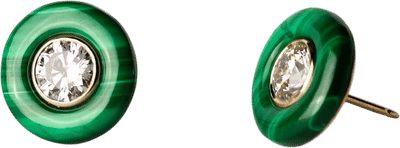 Malachite Doughnut Earrings