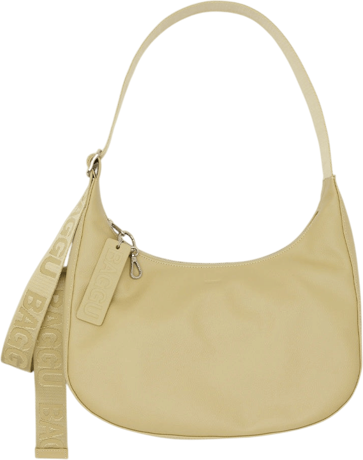 Baggu Crescent Leather in Straw