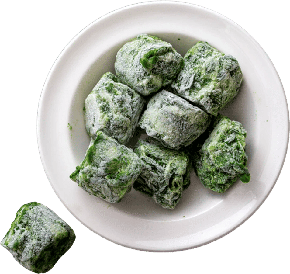 frozen spinach (and chopped kale, potatoes, squash...)