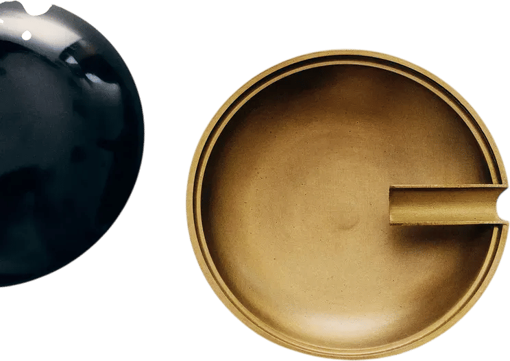 Lacquered Brass Ashtray
