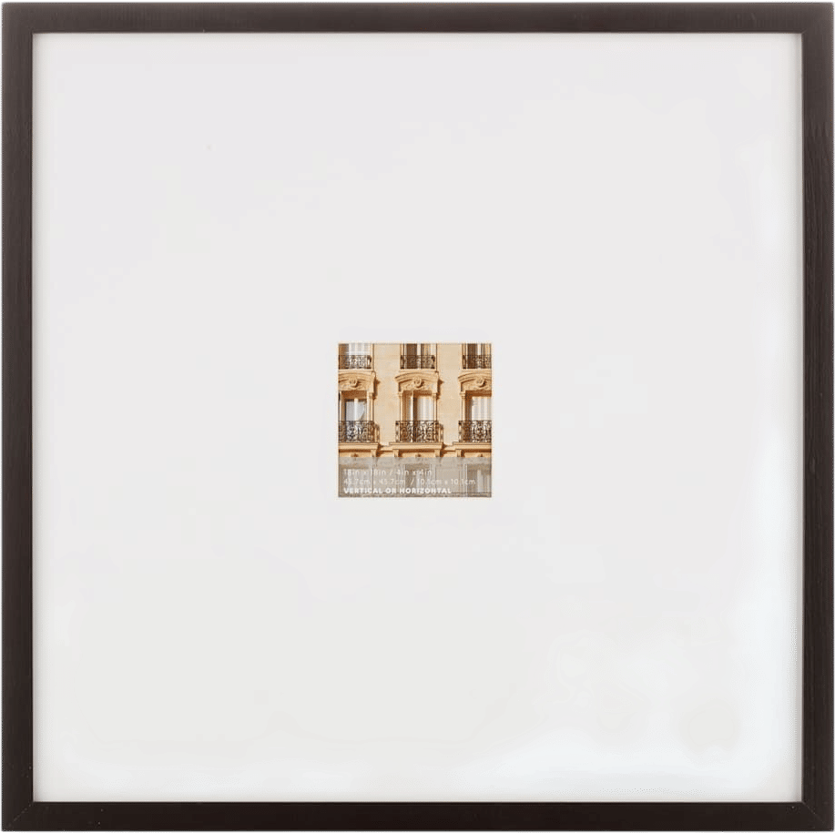 18x18 matted to 4x4 wall frame
