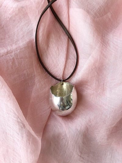 Cracked Egg Necklace Pendant