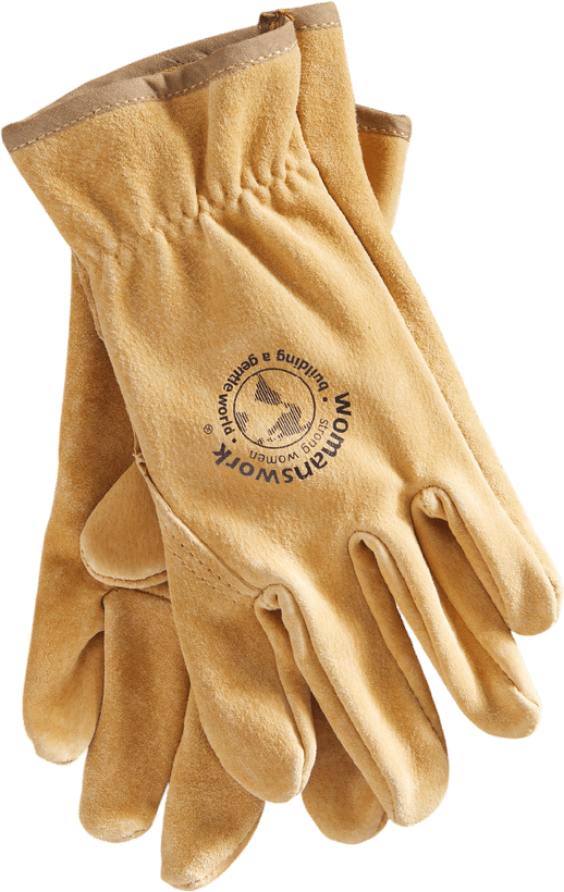 Woman's Work leather garden gloves