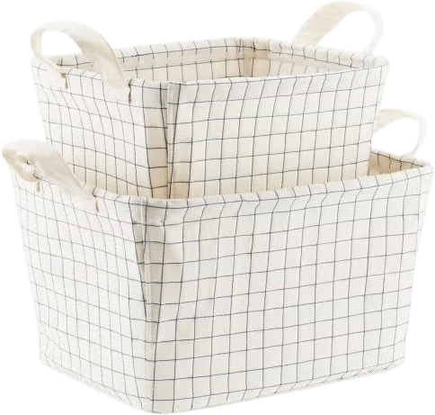 Canvas Quilted Bins