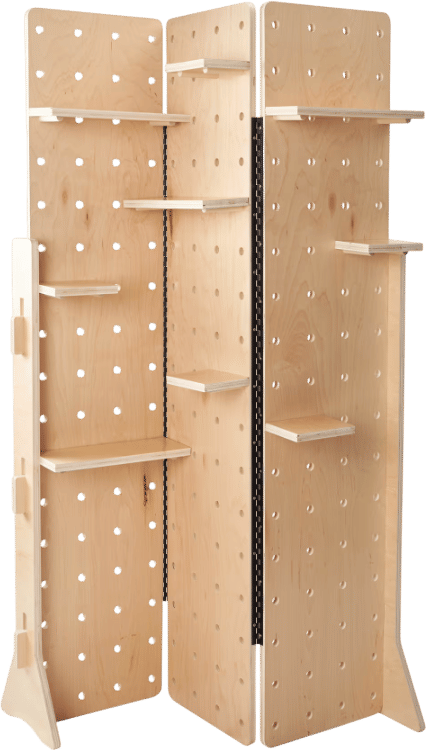 Pegboard Shelving Display
