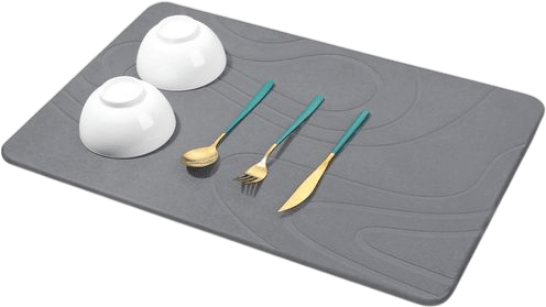 Diatomaceous stone dish drying mat
