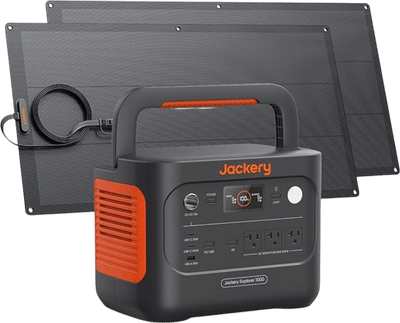 Solar Generator 1000 v2 with 2x 100W Solar Panels
