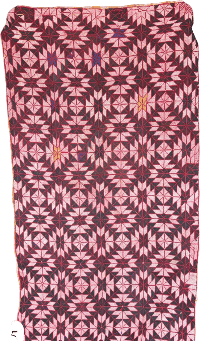 Floral Star Nakshi Kantha Quilt