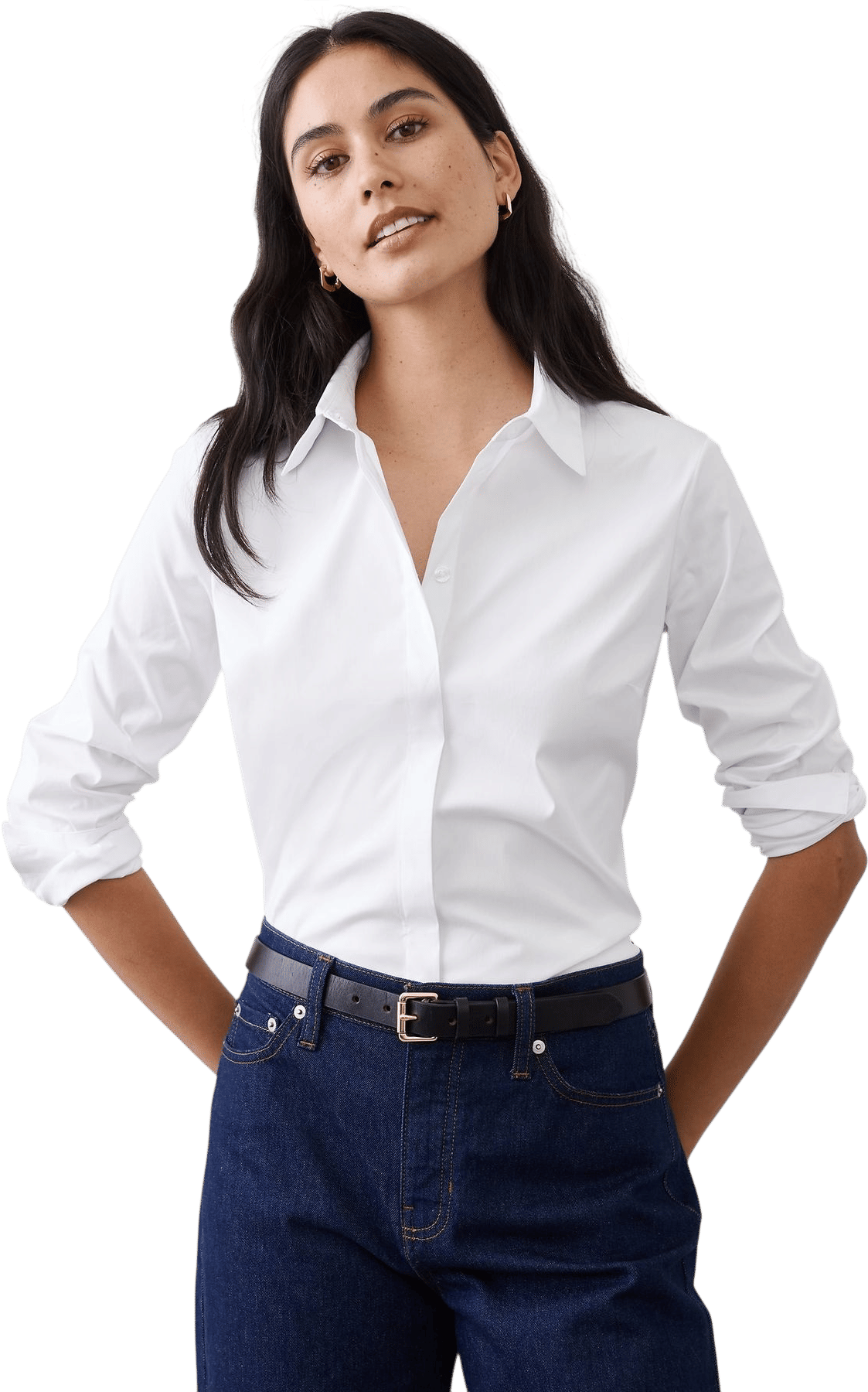 A white button down