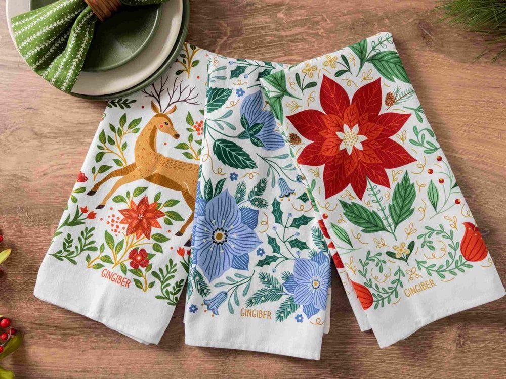 Tea towels as napkins