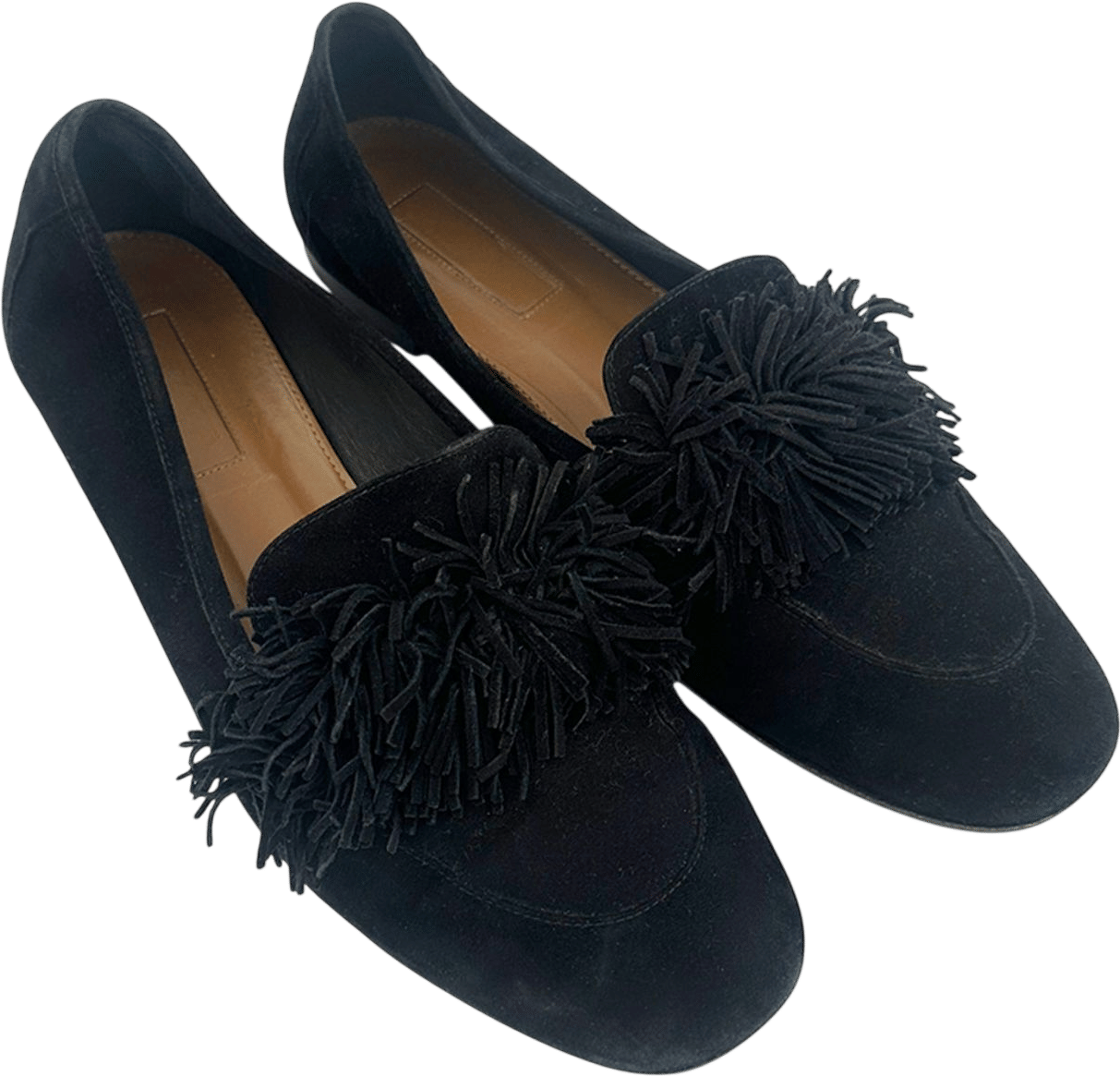 Aquazzura Fringed Suede Flats