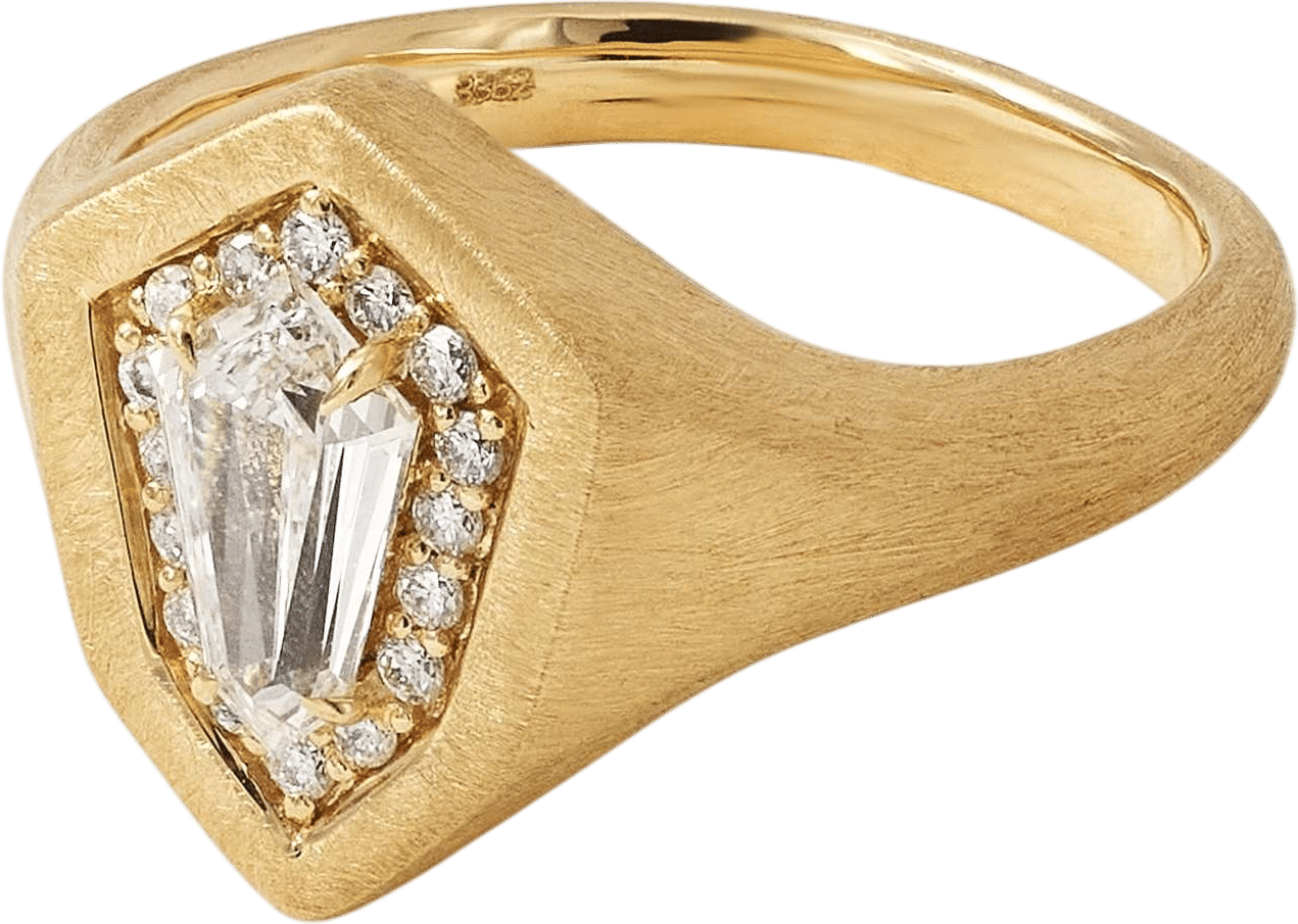 Kite 18-Karat Gold Diamond Pinky Ring