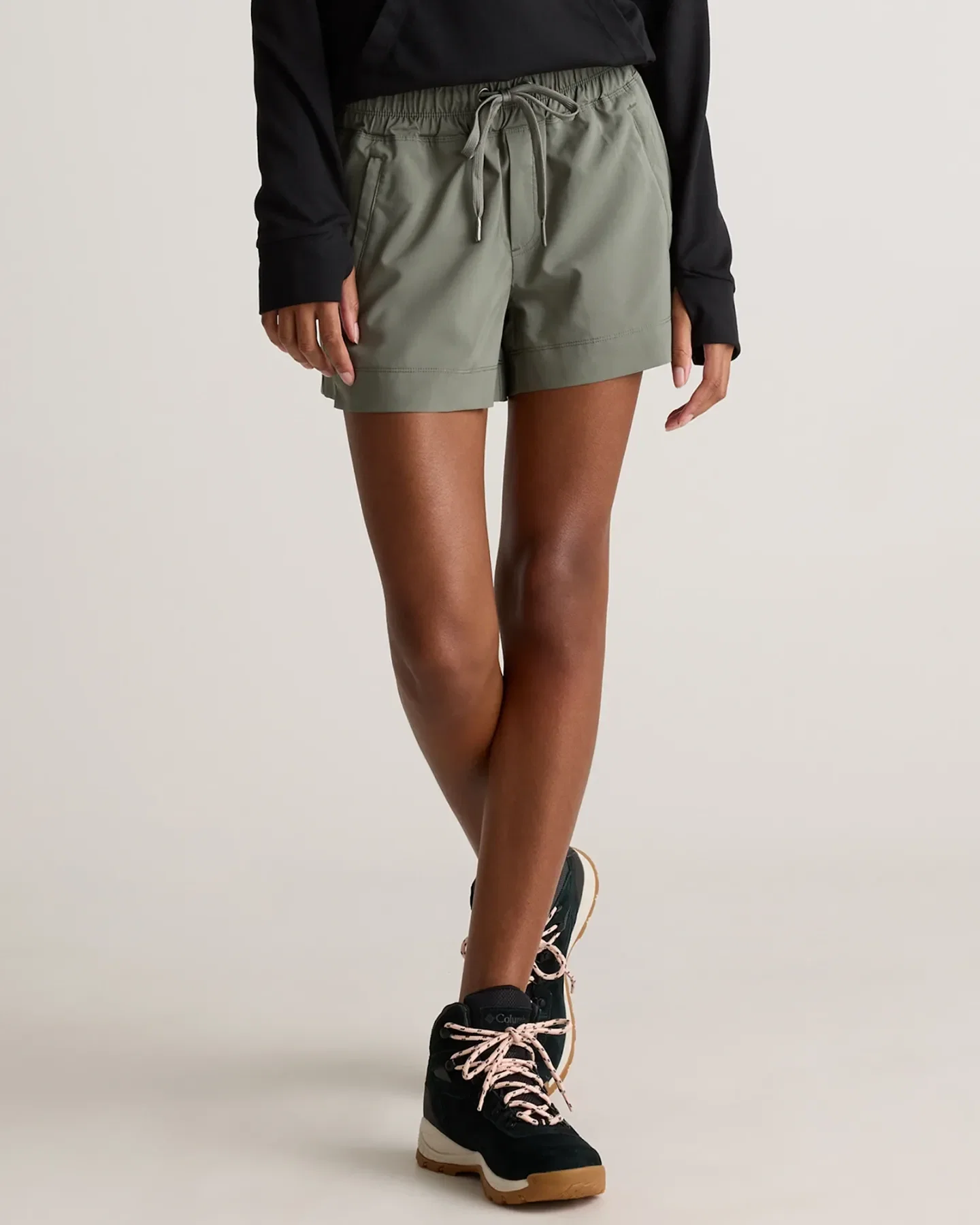 Micro Ripstop Mid-Rise Hike Shorts in Heritage Olive
