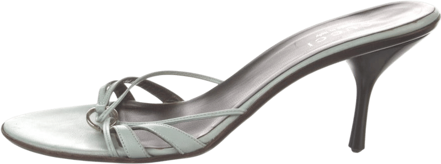 Interlocking G Logo Leather Slides