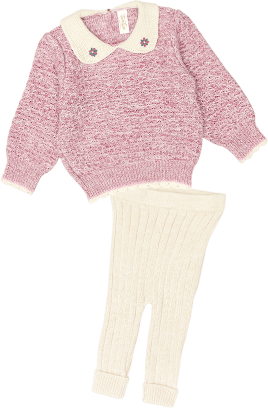 Orchid Collared Sweater Set