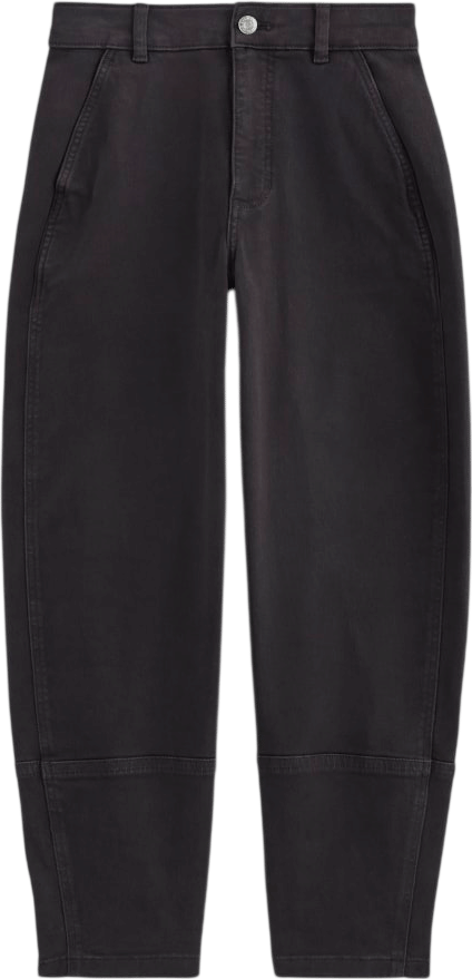 everlane barrel pants in black
