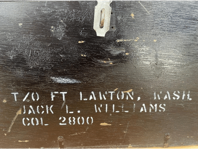Vintage Military Footlocker Trunk from Fort Lawton