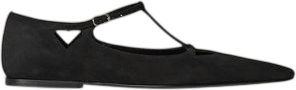 THE ROW | Cyd Suede Mary Jane Ballerina Flats
