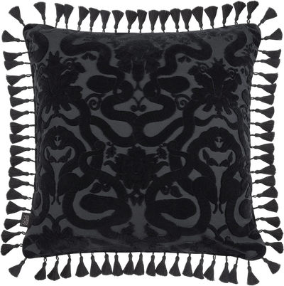 ANACONDA Large Tassel Cut-Velvet Cushion