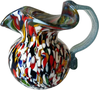 Fratelli Toso Murano Multicolored Glass Jug