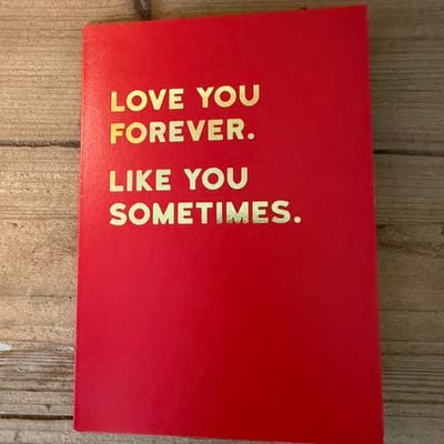 Love You Forever. Like You Sometimes. Anniversary Card