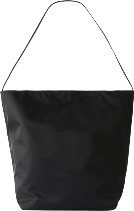 Black Bucket leather-trimmed shell tote | VALESQUE | NET-A-PORTER