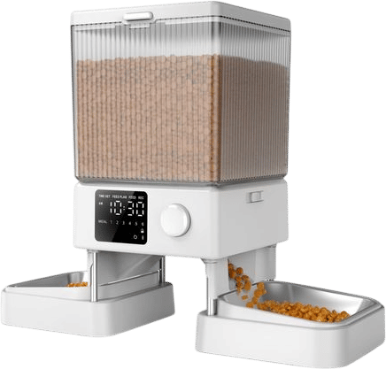 Automatic Pet Feeder with Dual Bowls