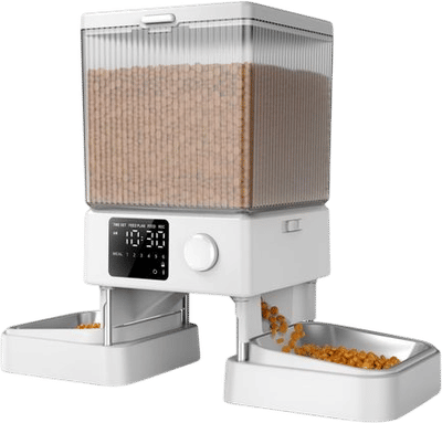 Automatic Pet Feeder with Dual Bowls