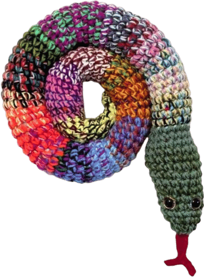 Crocheted Door Draft Stopper Snake