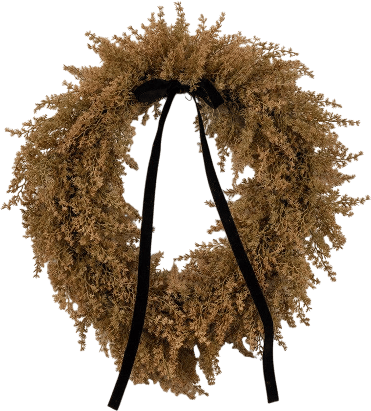 Cotton & Crete 22" Tan Monterey Cypress Wreath
