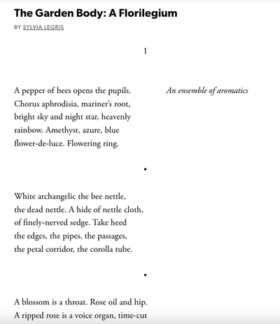 The Garden Body: A Florilegium
